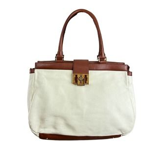 Tory Burch Large Leather Satchel Handbag